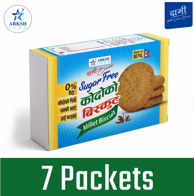 Arksh Food Dami Kodo Biscuit Sugarfree (Family Pack) 200g